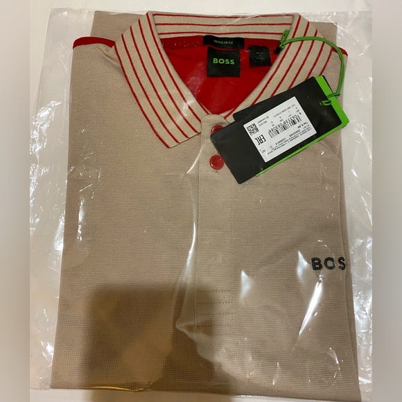 Huggo Boss cotton-pique polo shirt/ large/ regular fit/ Authentic/ logo … - Picture 2 of 9